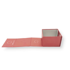 Roze opvouwbare magnetische prachtige cadeaubon gerecycled kartonnen cadeaubon