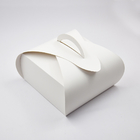 Custom lichtgewicht witte cake doos met handvat voedsel verpakkingsdoos
