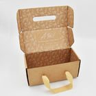 Witte Kraftpapier Golfmailer-Dozen Artpaper Opvouwbare Shoebox met Carry Handle