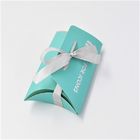 Blauwe Crepack-de Giftdozen EVA Ring Paper Earrping Pendant Box van Kartonjuwelen met Lint