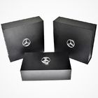Pu-het Vakje van de Leer Stijve Magnetische Gift Douane Verpakkend Document Zwarte met EVA Inlay Metal Logo