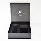 Pu-het Vakje van de Leer Stijve Magnetische Gift Douane Verpakkend Document Zwarte met EVA Inlay Metal Logo