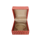 Kleine roze stijve kartonnen luxe cadeaubon Draagbare armband Verpakking Gepersonaliseerde juwelendozen