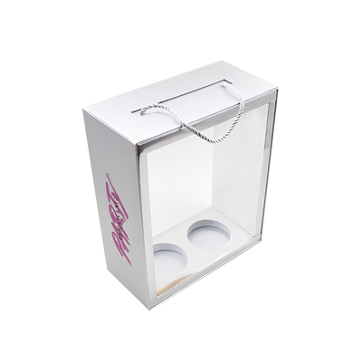 kopen Gepersonaliseerde luxe dubbele fles opslagdoos voor wijn whisky en voor champagne papieren doos online manufacture