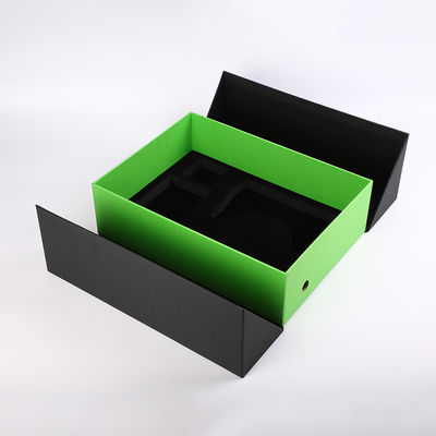 kopen De dubbele Pu van de Giftdozen van de Deurluxe Zwarte Groene Spons van het Leerkarton Aangepaste Knipsel online manufacture