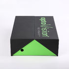 de dubbele deur zwarte en groene pu doos van de de luxegift van het leerkarton met het aangepaste tussenvoegsel van de knipselspons