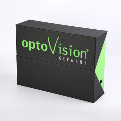 kopen de dubbele deur zwarte en groene pu doos van de de luxegift van het leerkarton met het aangepaste tussenvoegsel van de knipselspons online manufacture