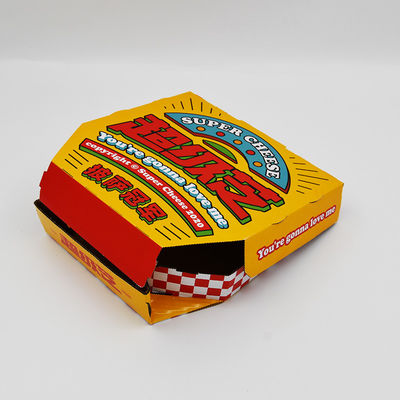 kopen E de de Leveringsdoos van de Fluitpizza plooide de Douane van Cmyk van de Pizzadoos drukte Gemaakte foold leveringsdoos online manufacture