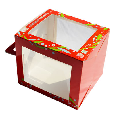 kopen ODM Doos die van het Cake drukte de Duidelijke Venster Opvouwbare Douane verpakken pvc van Handvatartpaper online manufacture