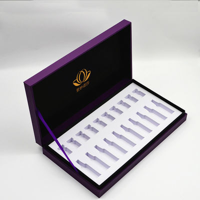 kopen De buiten Houten Scharnierende Kit Skincare Beauty With Ribbon Riem van Make-up Kosmetische Verpakkende Dozen CCNB online manufacture