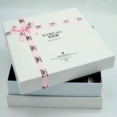 kopen 300g witte Dozen 30cm x 30cm van de Luxegift MDF Skincare Persoonlijke verzorging Verpakkende Doos met Lint online manufacture