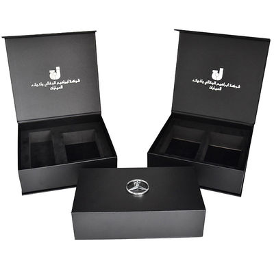 kopen Pu-het Vakje van de Leer Stijve Magnetische Gift Douane Verpakkend Document Zwarte met EVA Inlay Metal Logo online manufacture