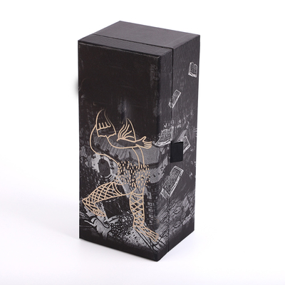 kopen De decoratieve Stijve Magnetische van de de Folie enige fles van de Giftdoos Zilveren van de de wodkageest doos van de de Wijnfles online manufacture