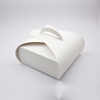Custom lichtgewicht witte cake doos met handvat voedsel verpakkingsdoos
