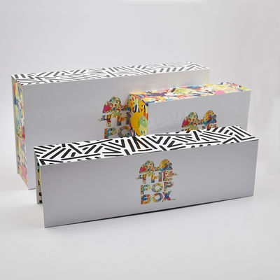 High-End Custom Printed Flip-top Sliding Drawer Rigid Gift Box met Sponge Insert en Ribbon